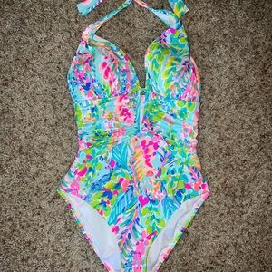 Lilly Pulitzer Catch The Wave Lanai One Piece Swimsuit size 4 MINT
